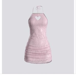 Finesse Pink Heart cut out dress